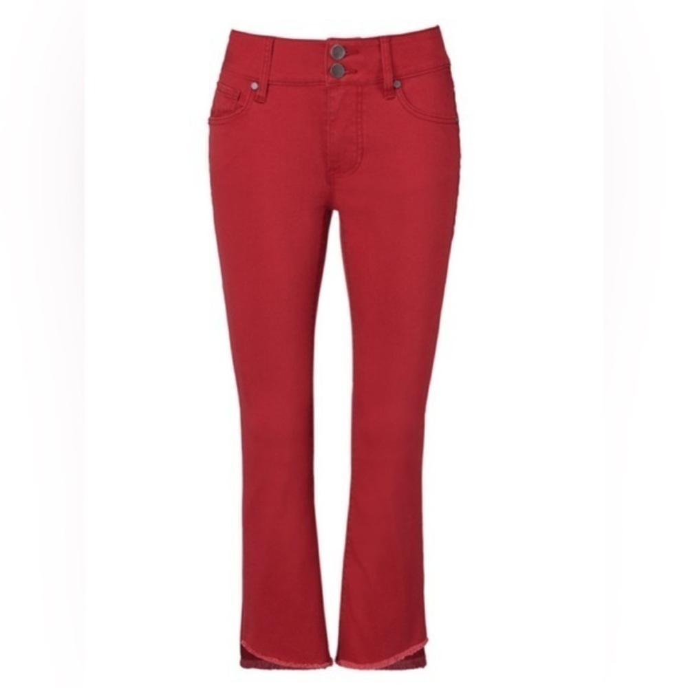 CAbi HI LO CROP Classic Red Women's Jeans
